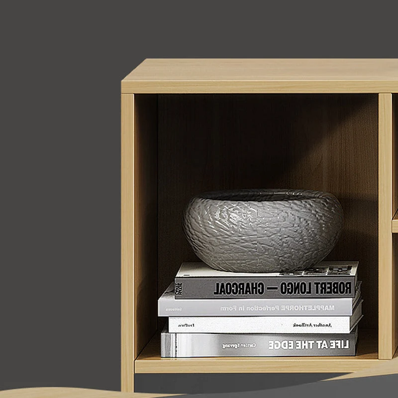 Armoire contemporaine en bois avec rangement et classeur sur piédestal Clearhalo