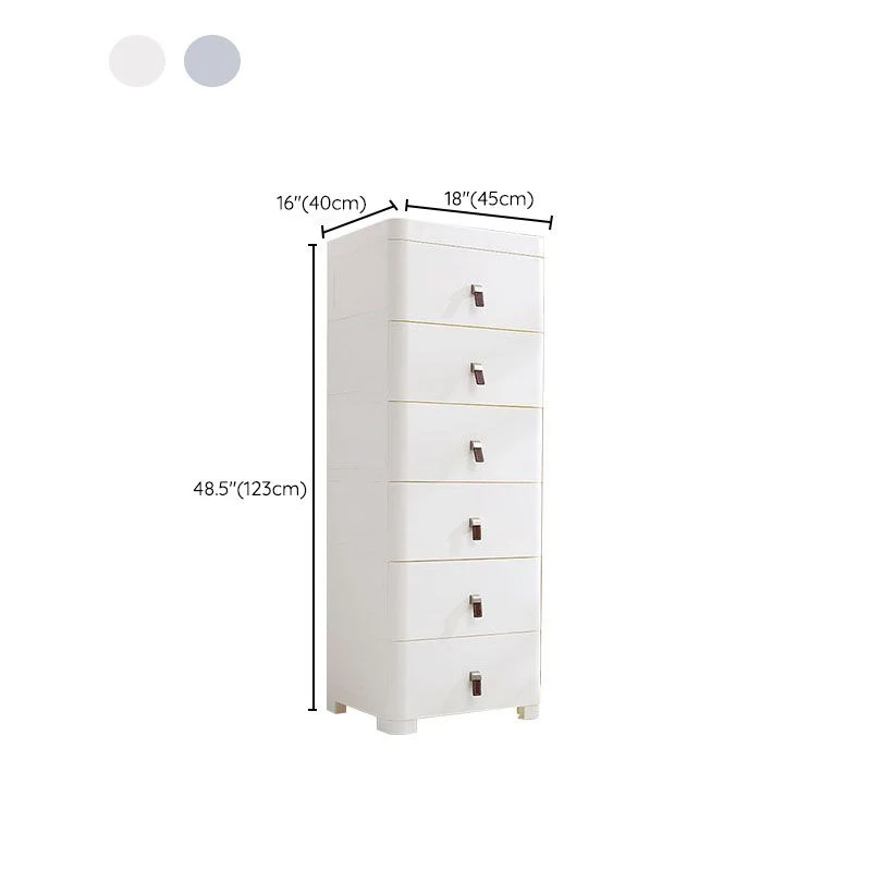 Armoire contemporaine à tiroirs en plastique, classeur pour la maison et le bureau Clearhalo
