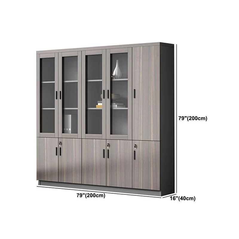 Armoire industrielle en bois avec étagères de rangement, classeur vertical Clearhalo