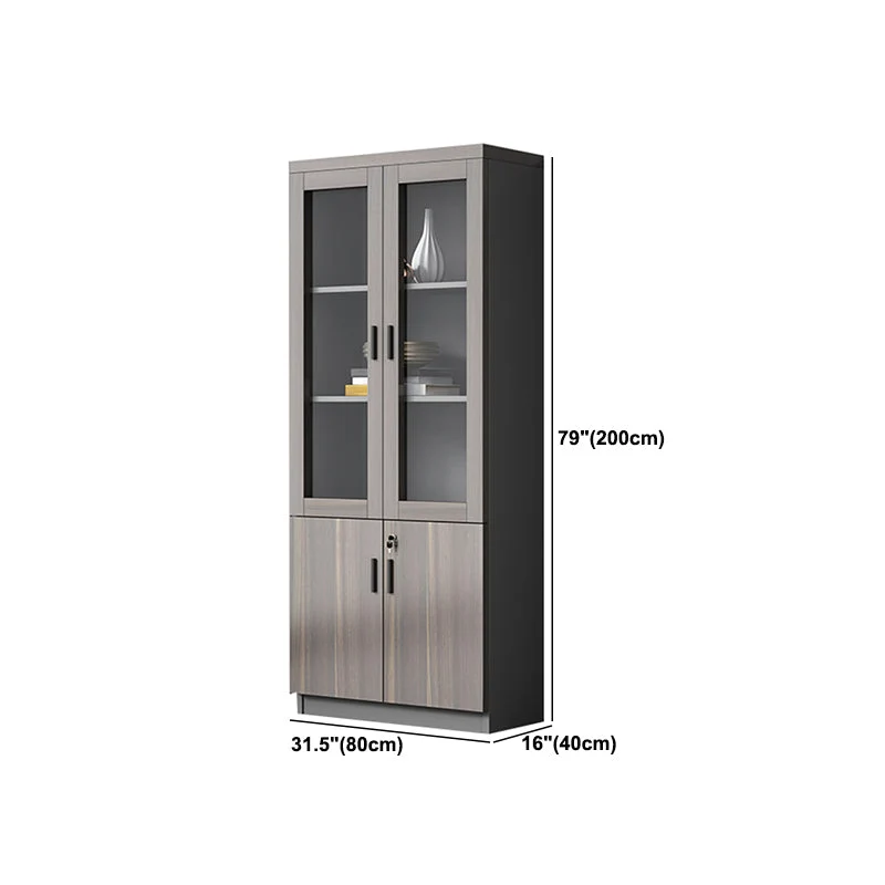 Armoire industrielle en bois avec étagères de rangement, classeur vertical Clearhalo