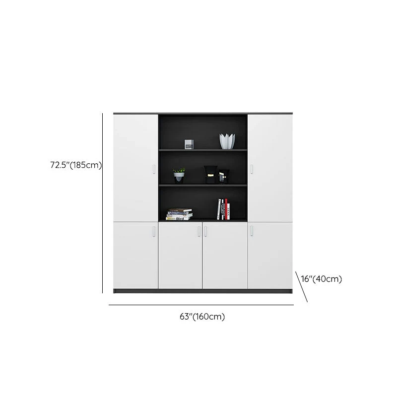 Armoire industrielle en bois, étagères de rangement réglables, classeur Clearhalo