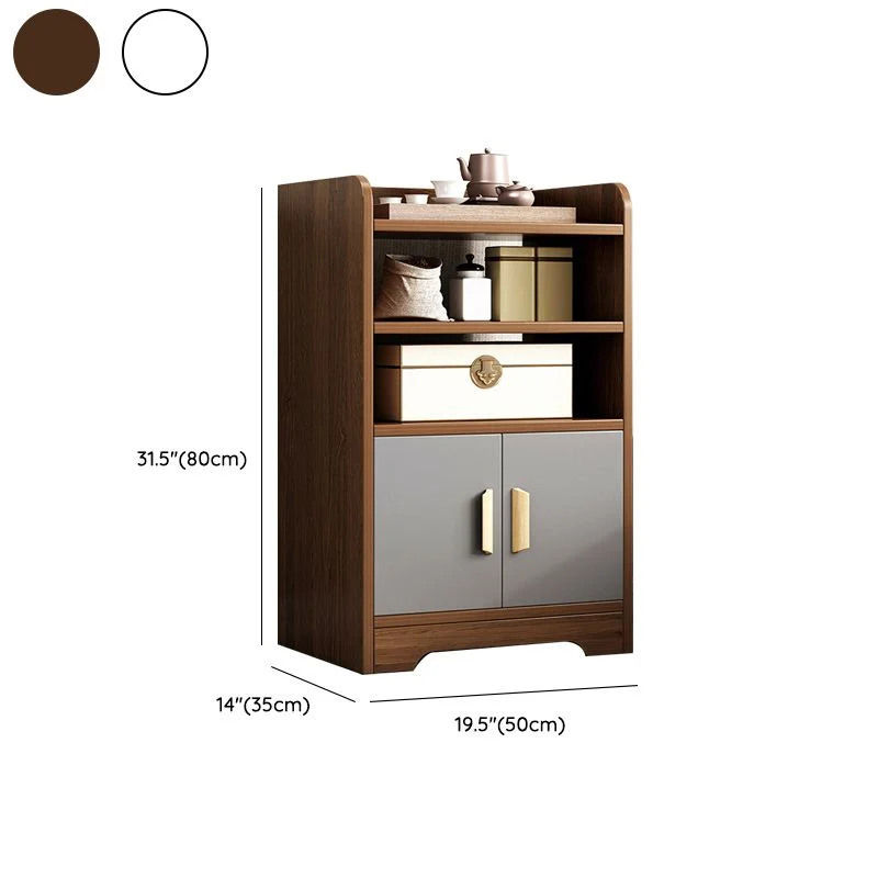 Armoire moderne avec tiroirs en bois, étagères de rangement, classeur avec roulettes Clearhalo