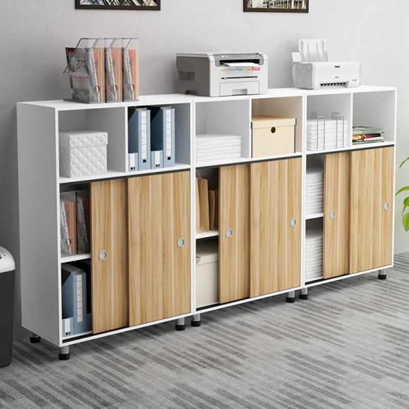 Armoire moderne en bois avec rangement et étagères de rangement réglables, classeur Clearhalo