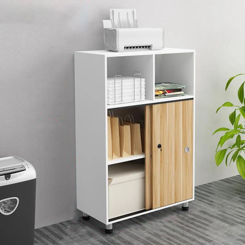 Armoire moderne en bois avec rangement et étagères de rangement réglables, classeur Clearhalo