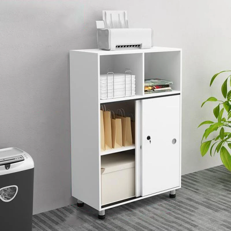 Armoire moderne en bois avec rangement et étagères de rangement réglables, classeur Clearhalo