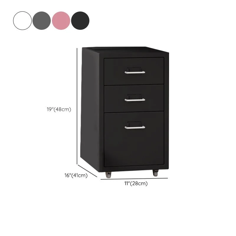 Armoire traditionnelle en acier avec tiroirs et classeur vertical sur piédestal Clearhalo