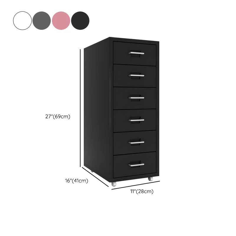 Armoire traditionnelle en acier avec tiroirs et classeur vertical sur piédestal Clearhalo