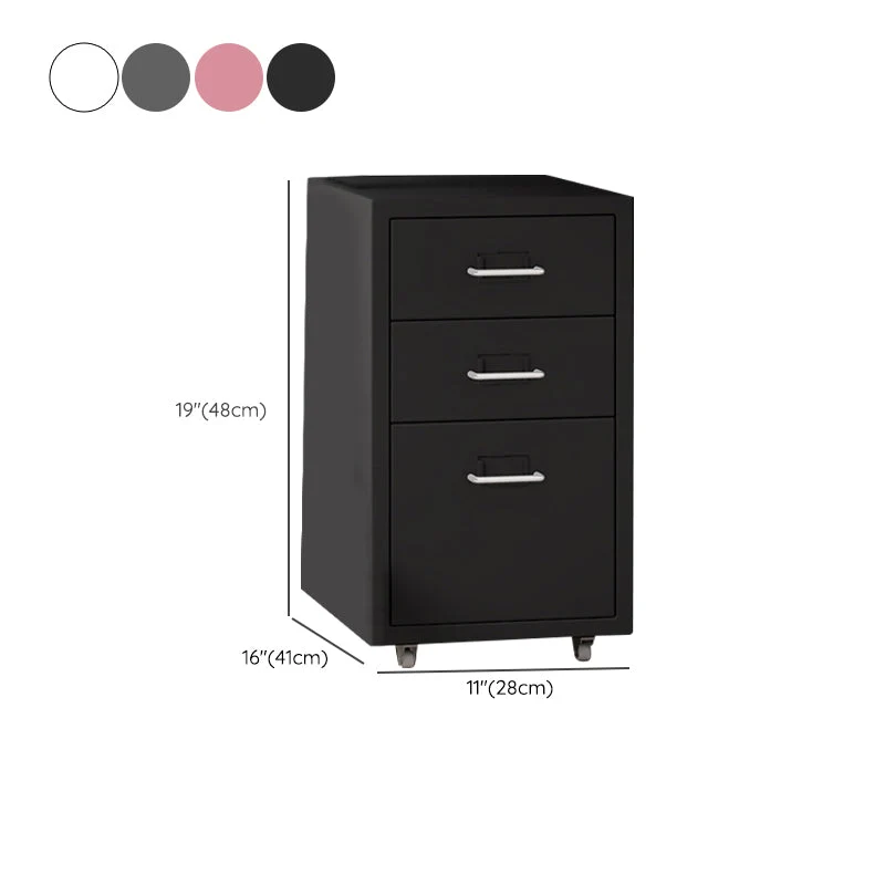 Armoire traditionnelle en acier avec tiroirs et classeur vertical sur piédestal Clearhalo