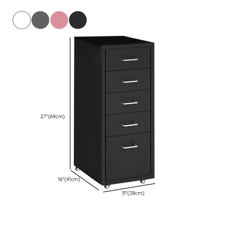 Armoire traditionnelle en acier avec tiroirs et classeur vertical sur piédestal Clearhalo