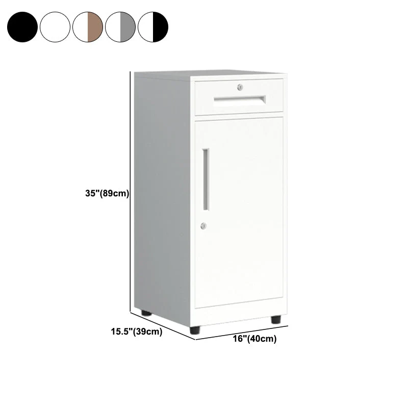 Armoire traditionnelle à tiroirs et roulettes verrouillables en métal, classeur vertical Clearhalo