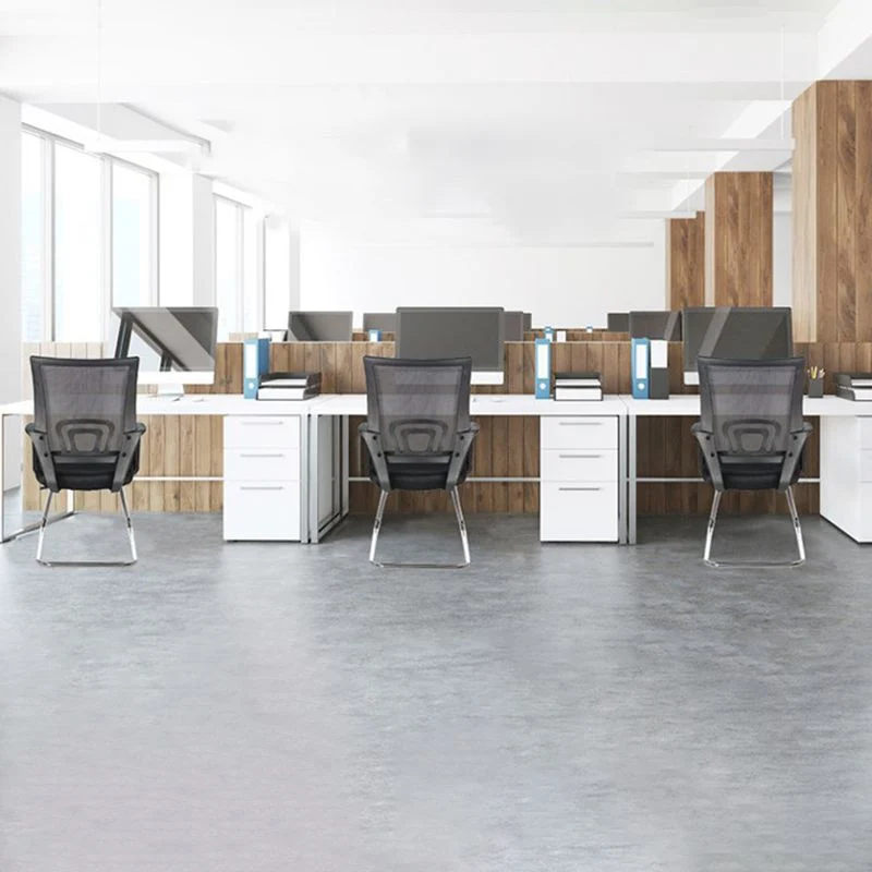 Aucune chaise de bureau à bras fixes avec roues, chaise arrière respirante AirGrid Clearhalo