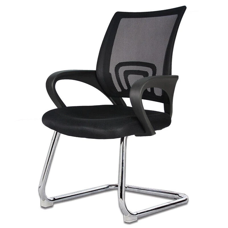Aucune chaise de bureau à bras fixes avec roues, chaise arrière respirante AirGrid Clearhalo