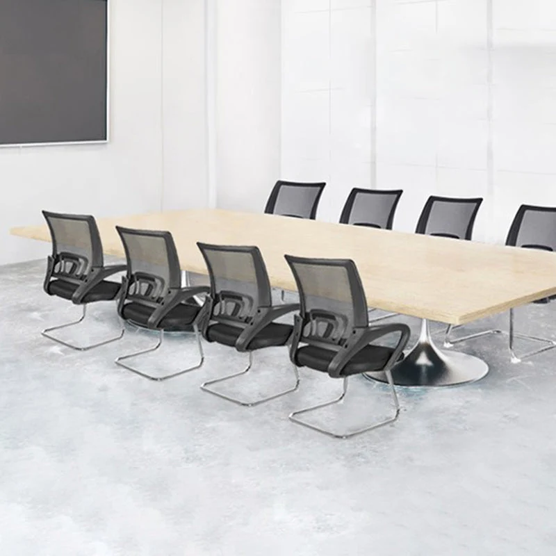 Aucune chaise de bureau à bras fixes avec roues, chaise arrière respirante AirGrid Clearhalo