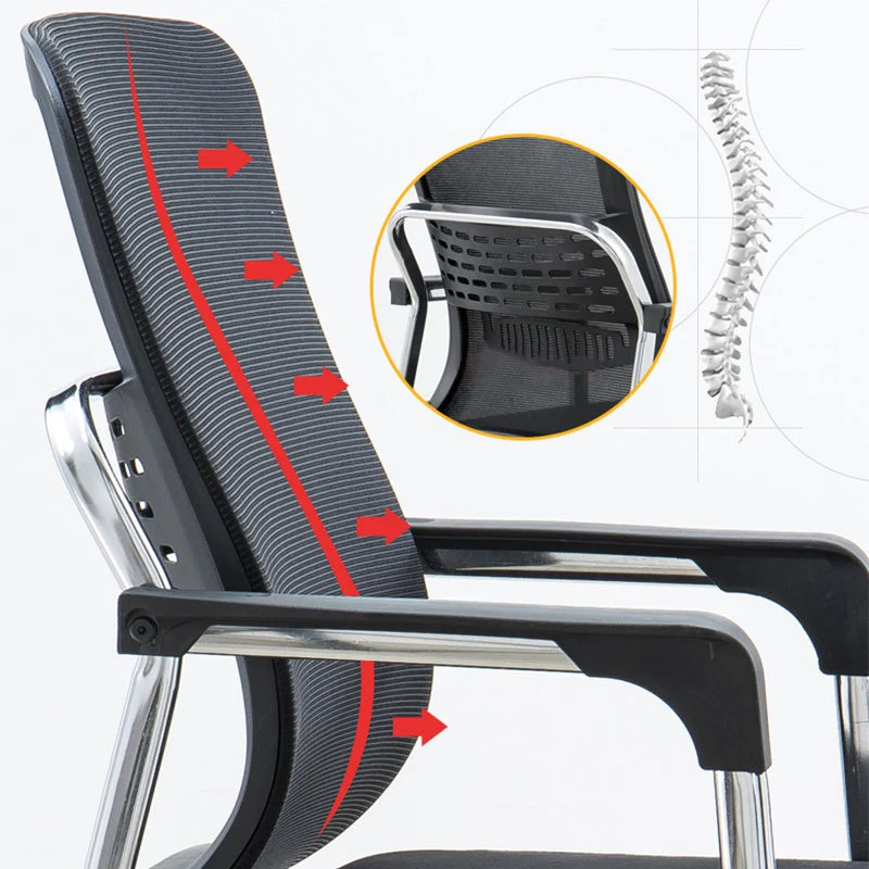 Aucune chaise de bureau moderne de roues aucune chaise de bureau ergonomique pénible Clearhalo