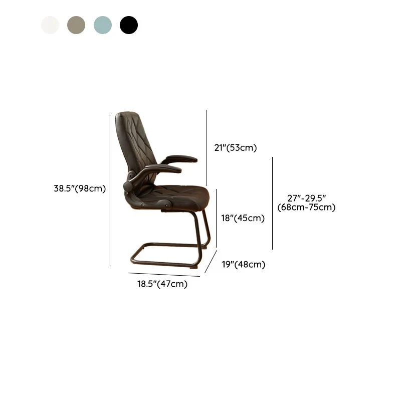 Aucune chaise de bureau moderne de roues Aucune chaise ergonomique pénible Clearhalo