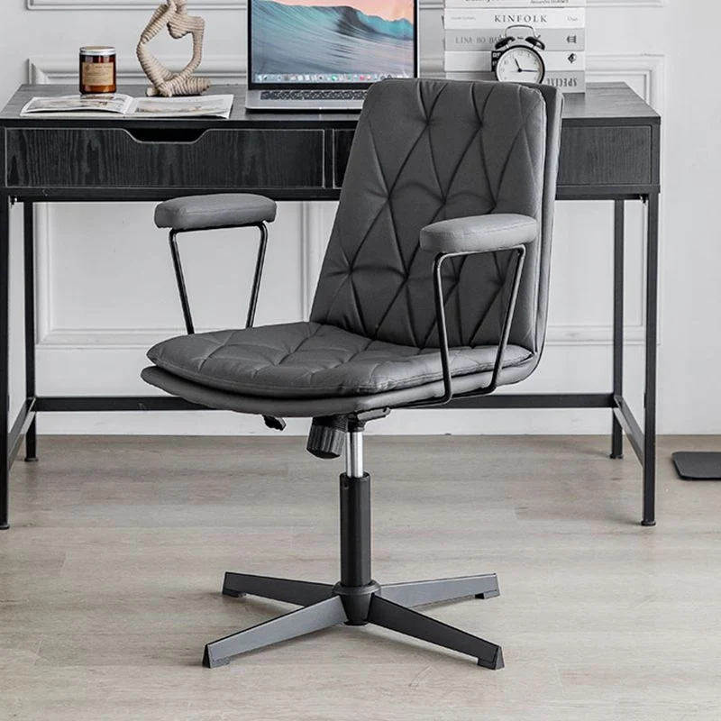 Aucune chaise de bureau de roues chaise de travail roulante pivotante contemporaine Clearhalo