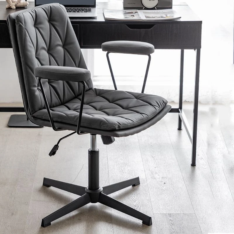 Aucune chaise de bureau de roues chaise de travail roulante pivotante contemporaine Clearhalo