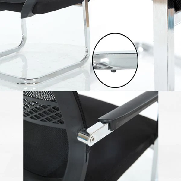 Aucune chaise de bureau de roues les bras fixes modernes n'ont tapissé aucune chaise de bureau pénible Clearhalo