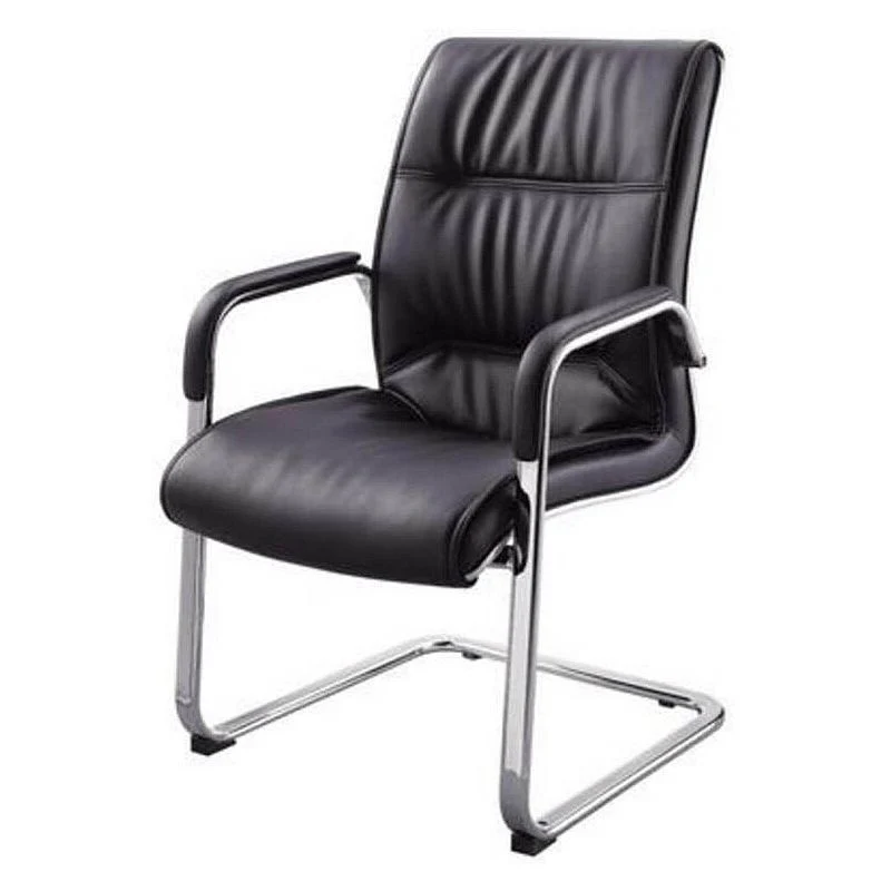 Aucune chaise de conférence moderne de roues n' fixé la chaise de conférence de gestion en cuir de bras Clearhalo