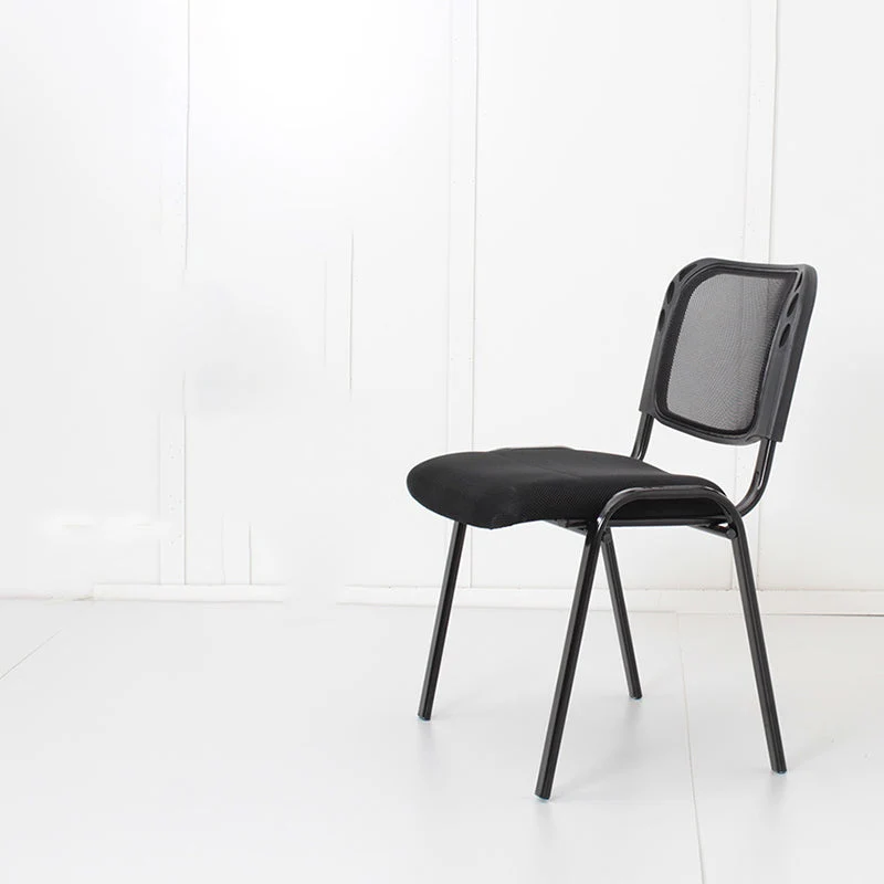 Aucune chaise de conférence sans bras contemporaine de chaise de bureau à dossier bas de roues Clearhalo
