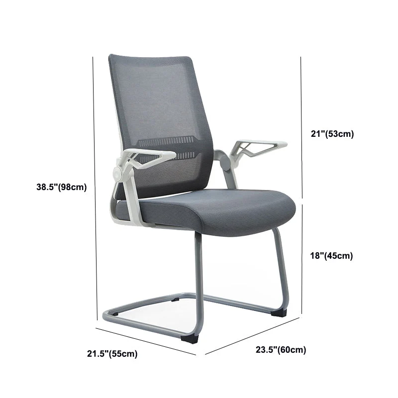 Aucune chaise pénible chaise de bureau à domicile contemporaine à dossier moyen Clearhalo