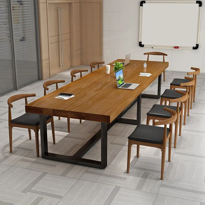 Base de traîneau de bureau moderne en bois massif, bureau d'écriture de 29,53 po de hauteur Clearhalo