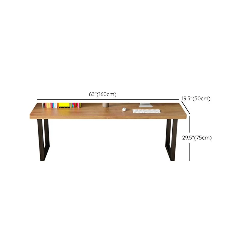 Base de traîneau de bureau rectangulaire en bois massif moderne, bureau d'écriture de 29,53 po de hauteur Clearhalo