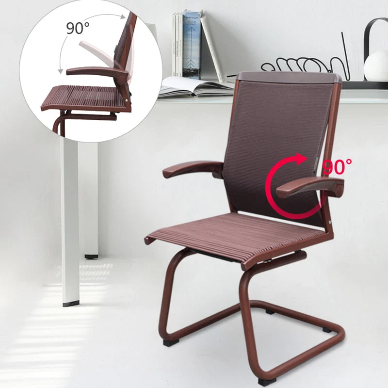 Bras contemporains inclus chaise de bureau chaise de conférence à dossier en maille pour bureau Clearhalo