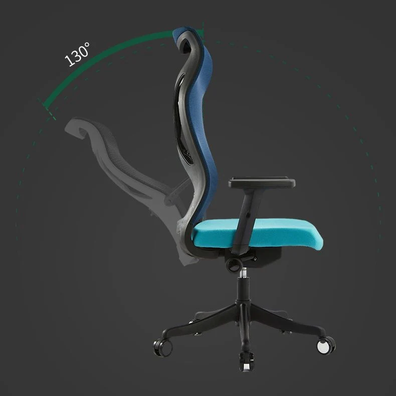 Bras fixes chaise de bureau bureau en microfibre chaise à dossier haut pivotant ergonomique Clearhalo