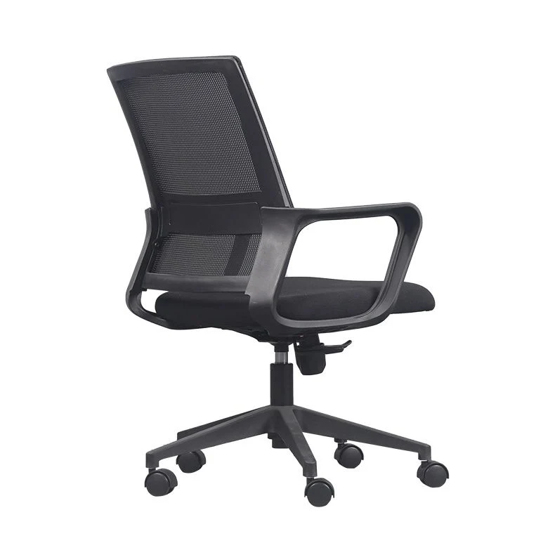Bras fixes chaise de bureau bureau en microfibre chaise à dossier haut roues soutien lombaire Clearhalo