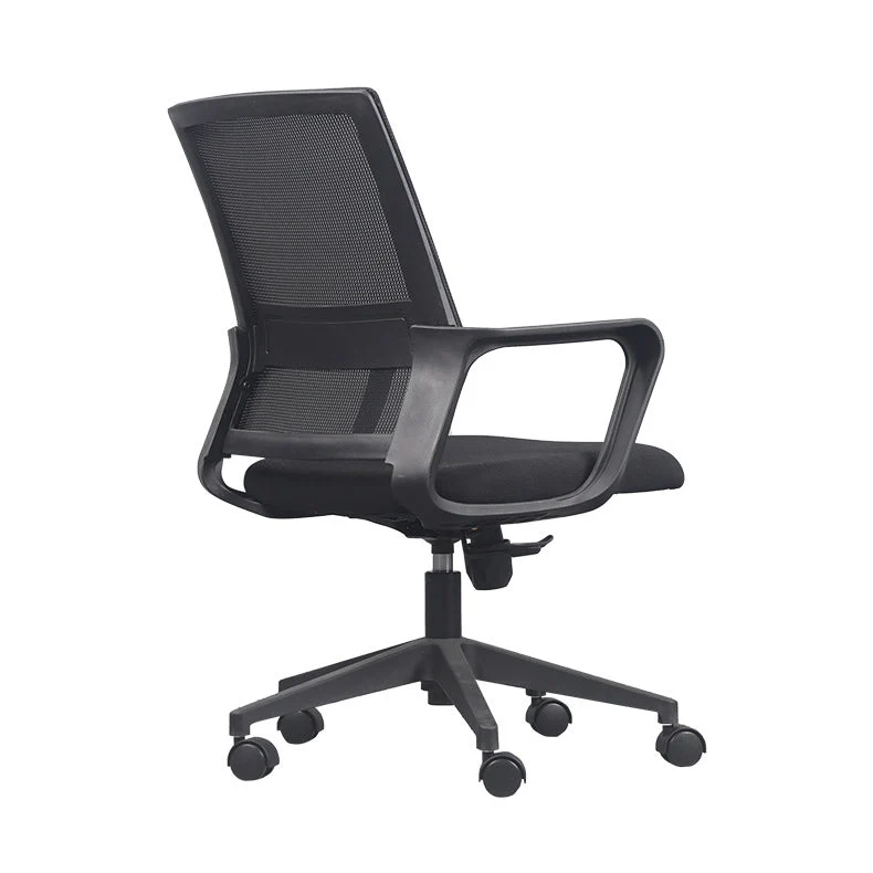 Bras fixes chaise de bureau bureau en microfibre chaise à dossier haut roues soutien lombaire Clearhalo