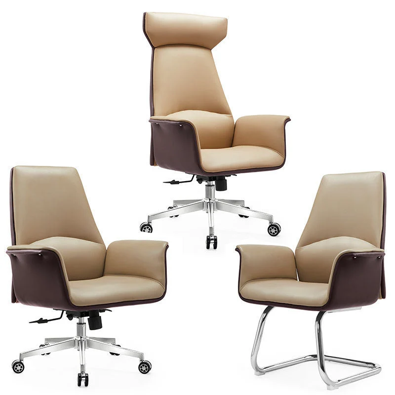 Bras modernes inclus chaise chaise de bureau en cuir chaise de bureau à domicile ergonomique Clearhalo