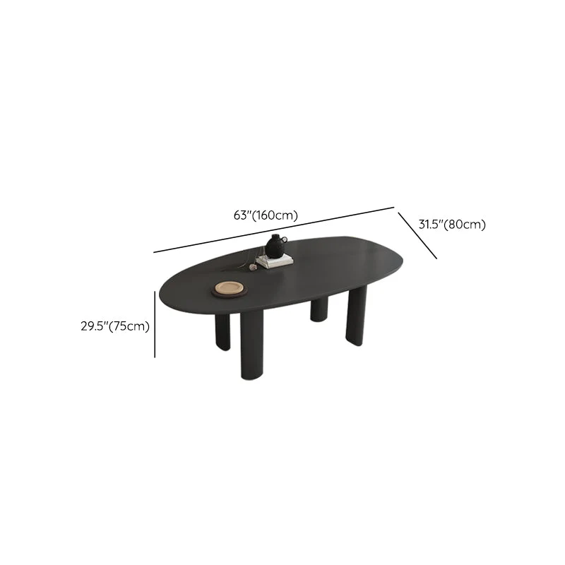 Bureau de Base Parsons de Style moderne, bureau d'écriture noir pour salle de réunion Clearhalo