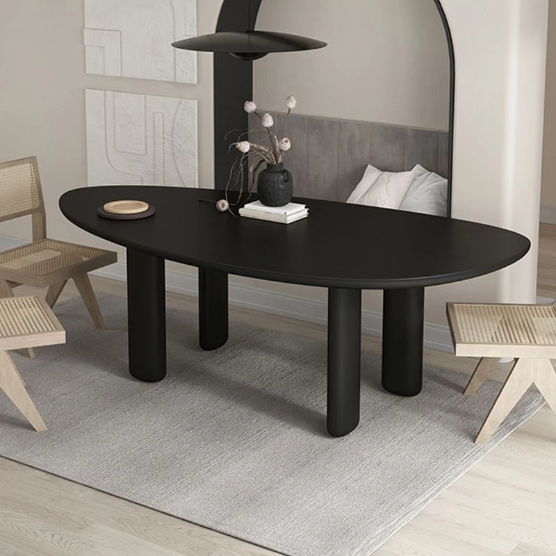 Bureau de Base Parsons de Style moderne, bureau d'écriture noir pour salle de réunion Clearhalo