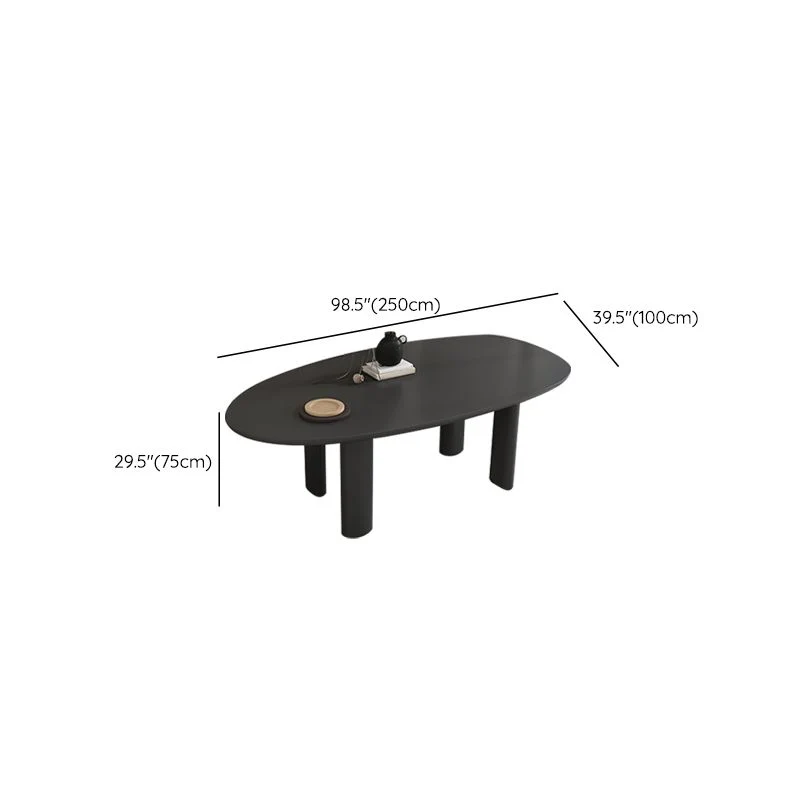 Bureau de Base Parsons de Style moderne, bureau d'écriture noir pour salle de réunion Clearhalo