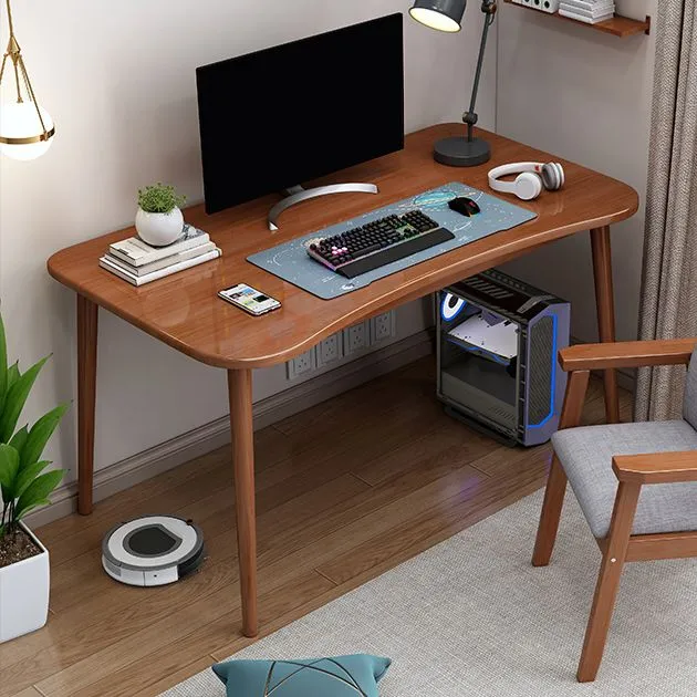 Bureau en bois massif avec base Parsons, bureau d'écriture de 29,53 po de hauteur Clearhalo