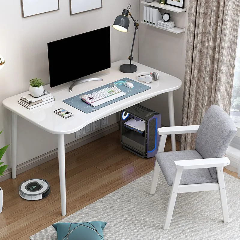Bureau en bois massif avec base Parsons, bureau d'écriture de 29,53 po de hauteur Clearhalo