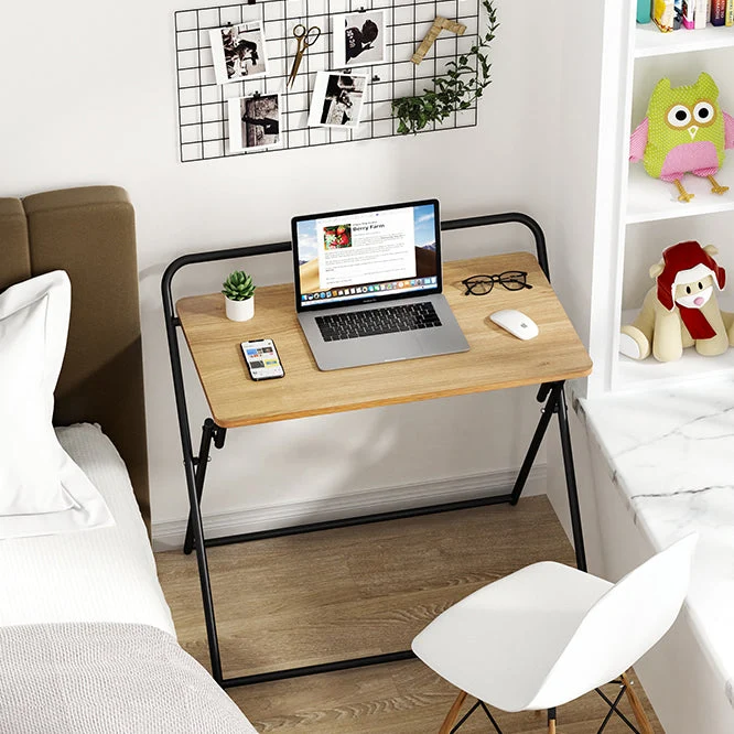 Bureau en bois de Style moderne, bureau d'écriture rectangulaire pliant pour la maison Clearhalo