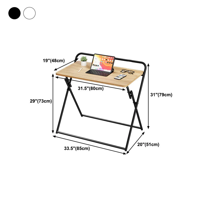 Bureau en bois de Style moderne, bureau d'écriture rectangulaire pliant pour la maison Clearhalo