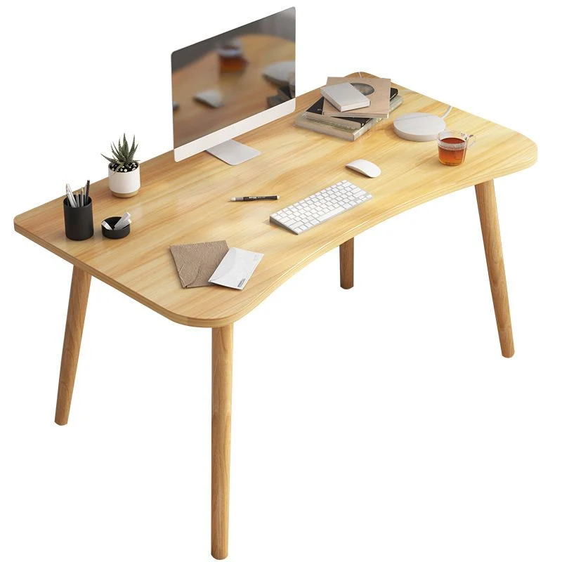 Bureau de bureau en bois artificiel de dortoir de bureau d'écriture à la maison de forme libre moderne Clearhalo