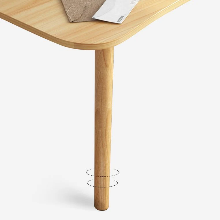Bureau de bureau en bois artificiel de dortoir de bureau d'écriture à la maison de forme libre moderne Clearhalo