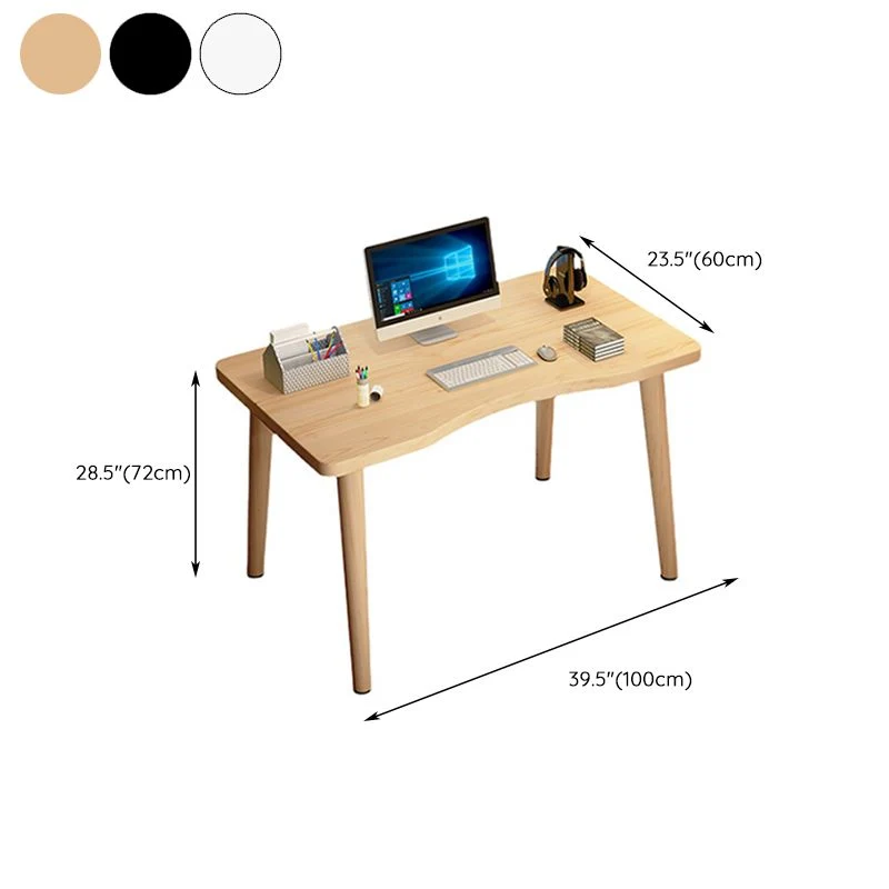 Bureau de bureau en bois artificiel de forme libre de bureau de chambre à coucher à la maison moderne Clearhalo