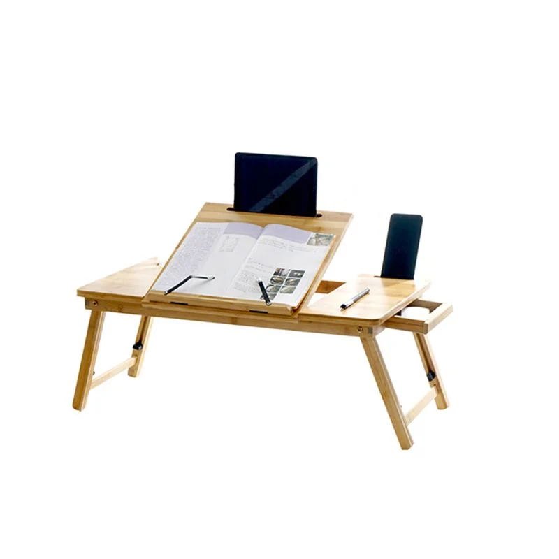 Bureau de bureau en bois contemporain Bureau d'écriture pliant pour le bureau Clearhalo