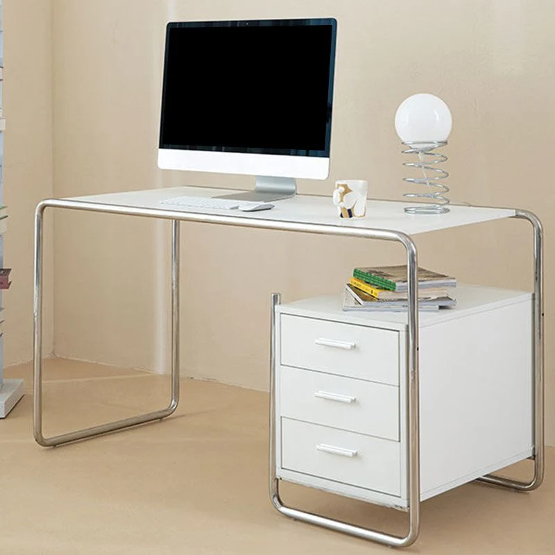 Bureau de bureau en bois contemporain Bureau d'écriture rectangulaire pour le bureau Clearhalo