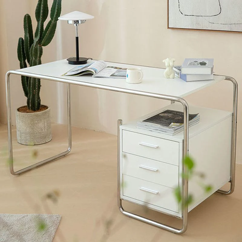 Bureau de bureau en bois contemporain Bureau d'écriture rectangulaire pour le bureau Clearhalo