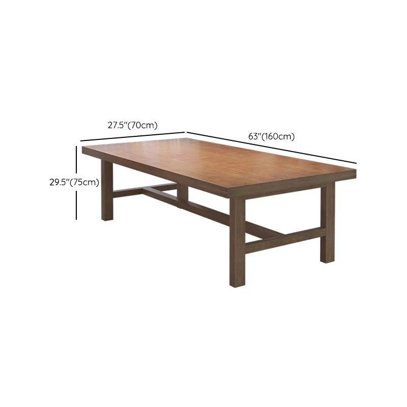 Bureau de bureau en bois de Style moderne, bureau d'écriture à Base en forme de H pour le bureau Clearhalo