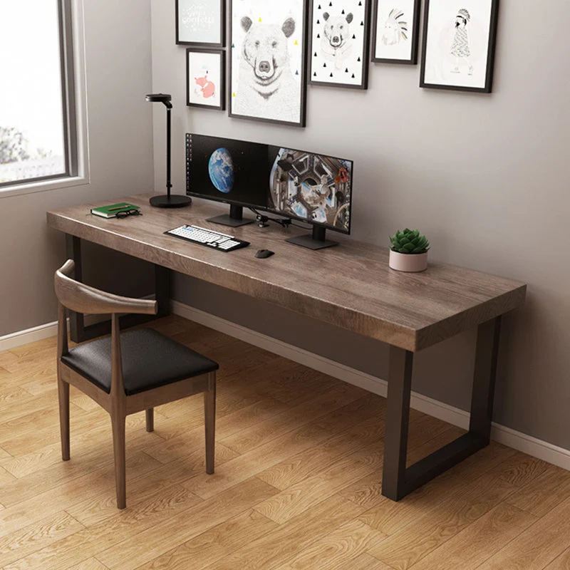 Bureau de bureau contemporain en bois Bureau rectangulaire avec base luge Clearhalo