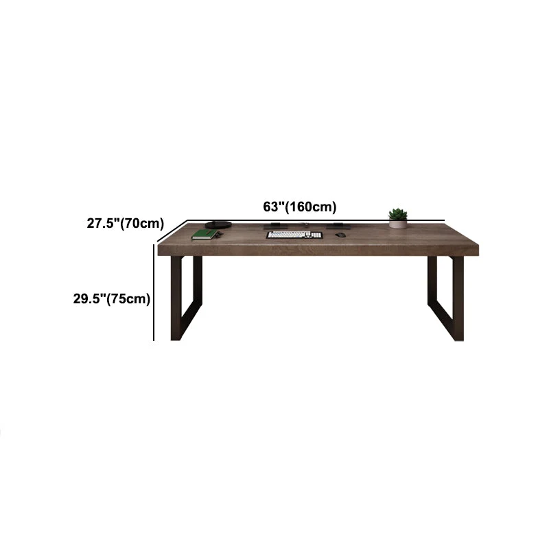 Bureau de bureau contemporain en bois Bureau rectangulaire avec base luge Clearhalo