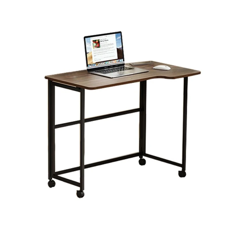 Bureau de bureau contemporain, bureau d'écriture rectangulaire avec roulettes Clearhalo