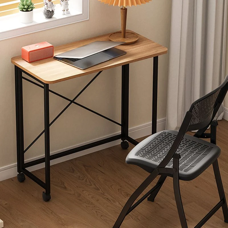 Bureau de bureau contemporain, bureau d'écriture rectangulaire avec roulettes Clearhalo